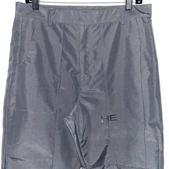 Heliot Emil Gray Nylon Cargo Ski 🎿 Pants Men’s Size 48 w glow in the dark logos - Picture 2 of 16